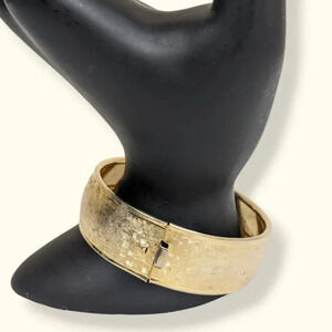 (2/$20) Gold Tone Locking Hinge Bracelet